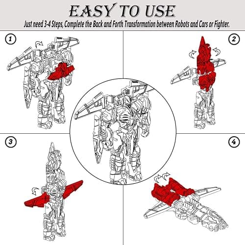 FULIM 8 Pcs Mini Car Robot Toys, 3.5-inch Small Hero Action Figures, Birthday Favors Toys for Kids Age 5 and up. thumbnail 5