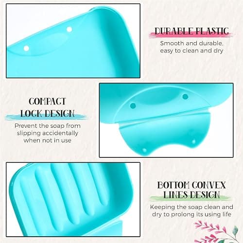 Nuogo 30 Pcs Soap Box Holder Bulk Portable Travel Soap Dish Case Plastic Leakproof Container for Home Bathroom Outdoor Camping Hiking Vacation Gym Shower thumbnail 4