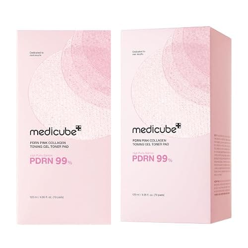 medicube Toner Pads Salmon DNA PDRN Pink Collagen Jelly Pad | Korean Gel Toner Pad | Niacinamide, Madecassoside, Retinol | Soothing, Radiance, Uneven Skin Tone | Korean Skin Care | 70 Pads (1 Pack) thumbnail 9