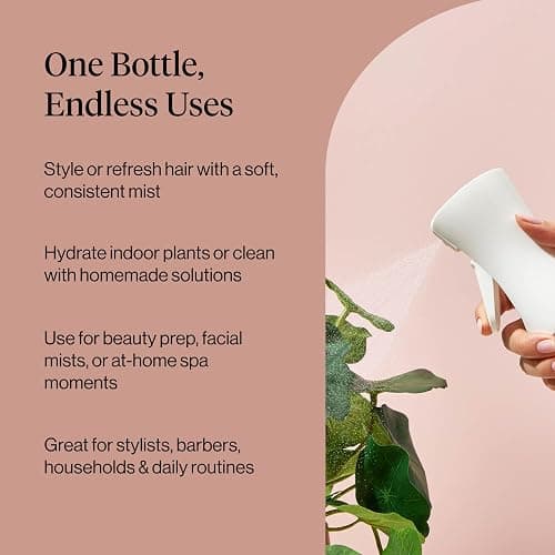 Kitsch Continuous Spray Bottle for Hair – White, 150ml | Fine Mister Spray Bottle & Water Spray Bottle – Recycled Hair Spray Bottle – Spray Bottles for Cleaning, Styling, & More thumbnail 6