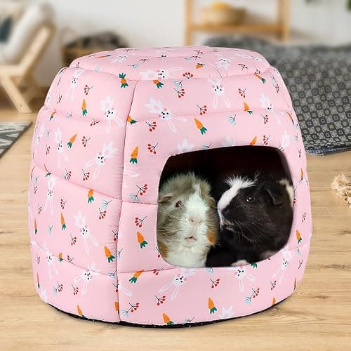 RANYPET Large Rabbit Bed House Foldable Winter Warm Bunny Hideout Cave for Guinea Pig Squirrel Ferret Hedgehog Chinchilla Cozy Cage Accessories thumbnail 7