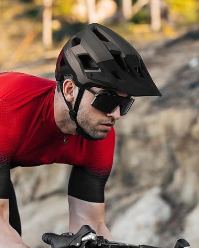 Bike Helmet for Adult, Moutain Road Bicyle Helmet Certified Adjustable MTB Cycling Helmet with Removable Visor and EPS Foam Interior thumbnail 8