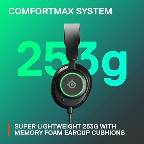 SteelSeries New Arctis Nova 3 Multi-Platform Gaming Headset - Signature Arctis Sound - ClearCast Gen 2 Mic - PC, PS5/PS4, Xbox Series X|S, Switch, Mobile,Black thumbnail 6