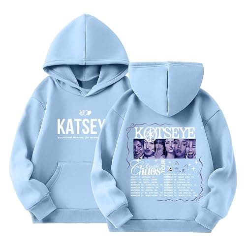 JWNYJFB Kids Katseye Hoodies 2026 Y2K Graphic Unisex Music Album KATSEYE Merch Pullover Sweatshirts Tour for Fans - Image 1