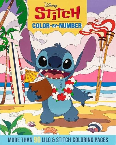Disney Stitch Color-By-Number - Coloring Book for Teens and Adults, Officially Licensed - Image 1