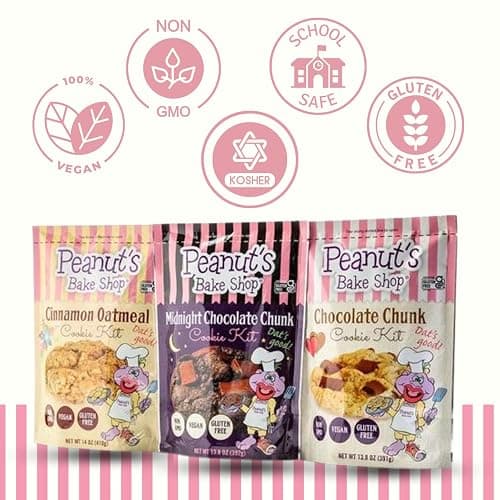 Peanut's Bake Shop - Vegan and Gluten-Free Cookie Mix | Non-GMO, Kosher Cookie Mixes for Decadent Treats (Variety Pack - 3 Pack) thumbnail 4