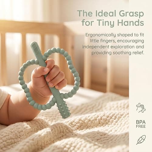 WALULAN Baby Silicone Teething Toys, Teether Sticks for Babies,3-36 Months | Silicone Teether Tubes for Baby Girl,BPA Free, Anti-Choking Design, Infants Toddler Sensory Chew Toys, for 0-6-12 Months thumbnail 5