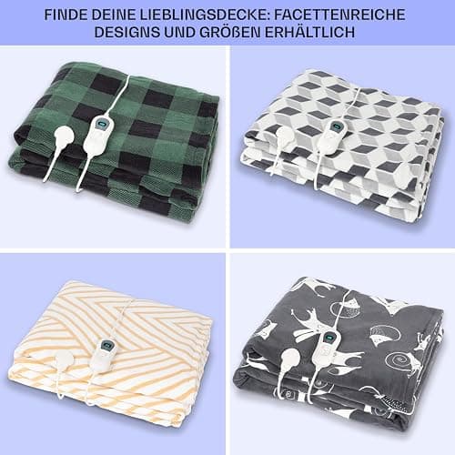 Klarstein XL Elektrische Kuscheldecke, Heizdecke mit Abschaltautomatik, 180x130 cm Elektrische Wärmedecke Maschinenwaschbar, Doppelseitige Heizdecke für Bett & Sofa, Wärme Decke mit 9 Heizstufen thumbnail 7