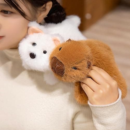 PEACH CAT Capybara Plush 7" Cute Capibara Stuffed Animals Soft Plushies Toys Gifts for Kids Brown thumbnail 6