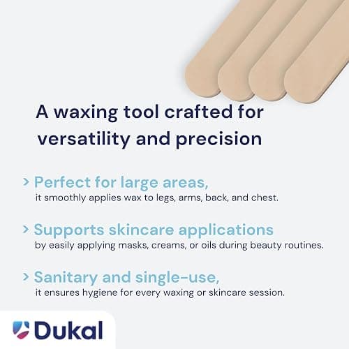 Dukal Large Wooden Wax Sticks - Body Hair Removal Applicator for Waxing, ¾” x 6” (Pack of 100) thumbnail 6