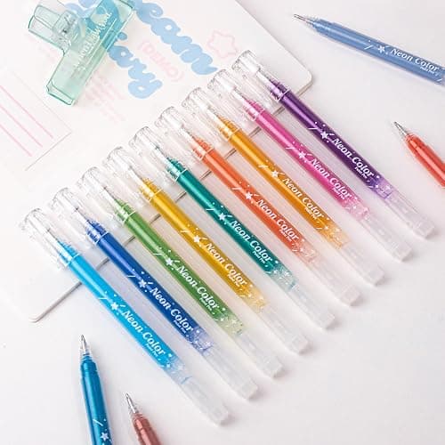 SASPOO glitter gel pen 36 Colors,Metallic Vibrant Sparkle gel pens for coloring,glitter pens for adults,colored gel pens for Adult Coloring Books and Drawing (36) thumbnail 2