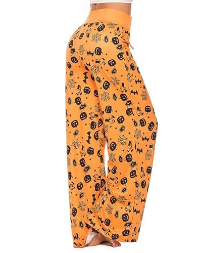 Halloween Pajama Pants for Women Spooky Pumpkin Ghost Lounge Bottoms Pjs | Pumpkin Ghost Print,Spooky Fall Jammies,Soft Lounge Bottoms,Cozy Sleepwear,Halloween Party,Comfy Sleep Pj，Cute Jammies thumbnail 5