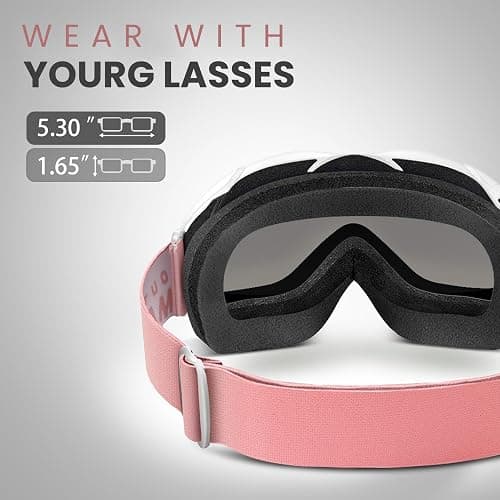 OutdoorMaster OTG Ski Goggles - Over Glasses Ski/Snowboard Goggles for Men, Women & Youth - 100% UV Protection thumbnail 3