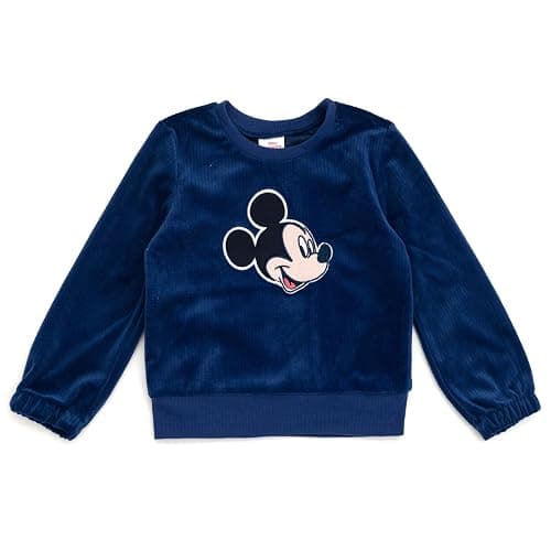Disney Junior Lightweight Ribbed Velour Sweatshirt and Jogger Pants Outfit Set Infant to Big Kid Sizes (12 Months - 14-16) thumbnail 4