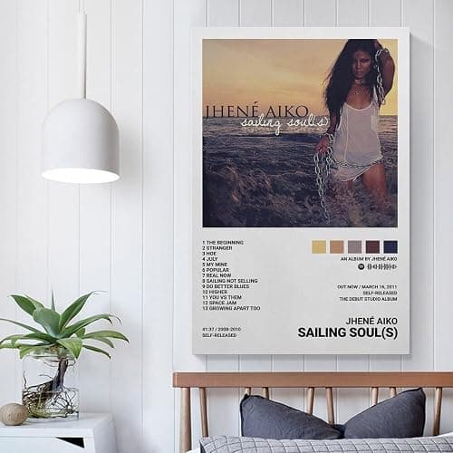 DTSJNS Jhene Aiko Sailing Soul(s) Canvas Poster Bedroom Decoration Landscape Office Valentine's Birthday Gift Unframe-style12x18inch(30x45cm) thumbnail 4