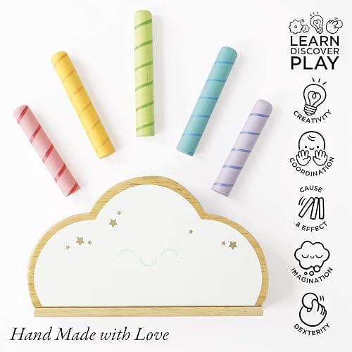 Le Toy Van PL133 Wooden Educational Petilou Rainbow Cloud Pop Press and Release Baby Sensory Montessori Toddler Learning Toy-Suitable for 18+ Months thumbnail 8