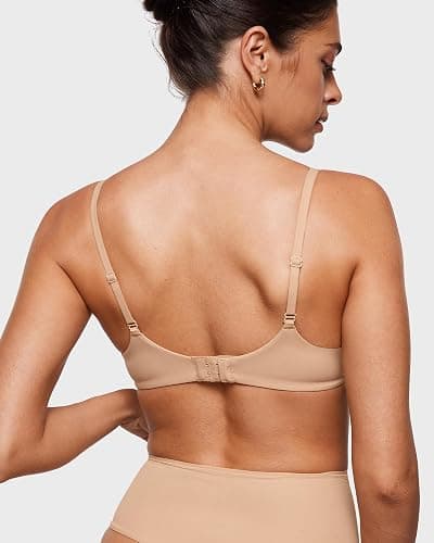 INLYRIC Womens Unlined Balconette Bra Plunge Underwire | Ultra-soft, Unpadded, Demi, T-Shirt Bra, Sexy, Adjustable Straps, Hook-and-Eye thumbnail 6