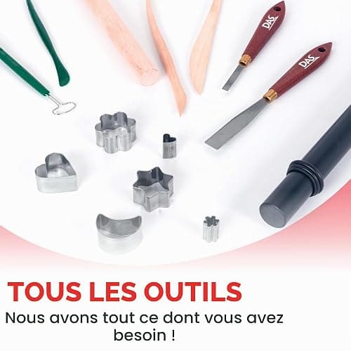 DAS pâte à modeler 1 kg couleur blanc | Prend en charge l'apprentissage en classe, l'artisanat et les activités créatives thumbnail 5