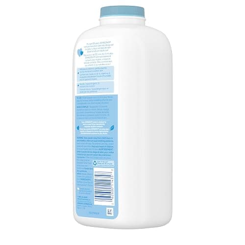 Johnson's Baby Powder, Naturally Derived Cornstarch with Aloe & Vitamin E for Delicate Skin, Hypoallergenic and Free of Parabens, Phthalates, and Dyes for Gentle Baby Skin Care 623g thumbnail 6