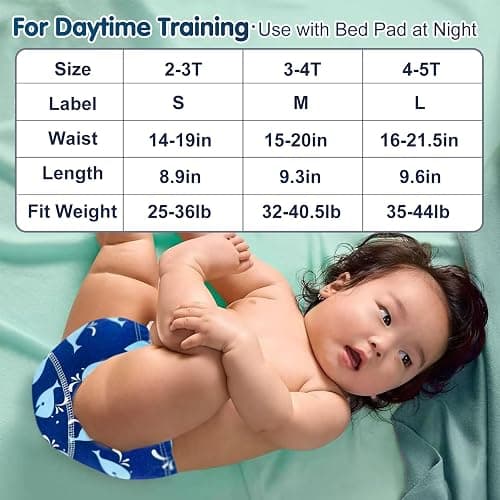Upairy Training Pants for Girls Boys,Toddler Potty Training Underwear,Leakproof Reusable Kid Confident Panties,Children's Potty Underwear 100% Cotton for 2T-6T(6PCS,L) thumbnail 3