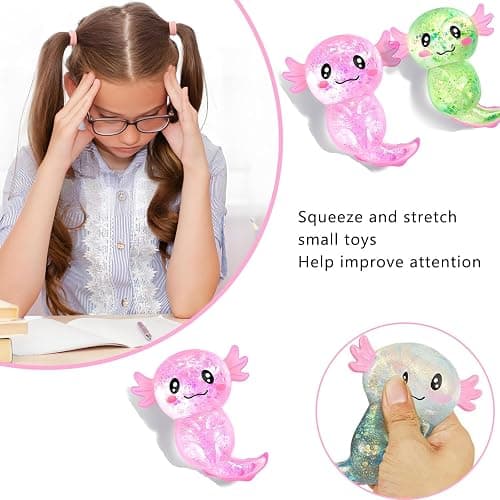 2 PCS Squishy Fidget Toys Fidgets Squishy Small Fidget Toys For Calming Anxiety And Improving Focus for Classrooms Or Desk Play for Boys Girls Party, Birthday Gift(Random Color) thumbnail 4