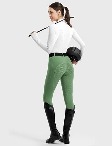 FitsT4 Sports Women's Full Seat Riding Tights Active Silicon Grip Horse Riding Tights Equestrian Breeches thumbnail 5