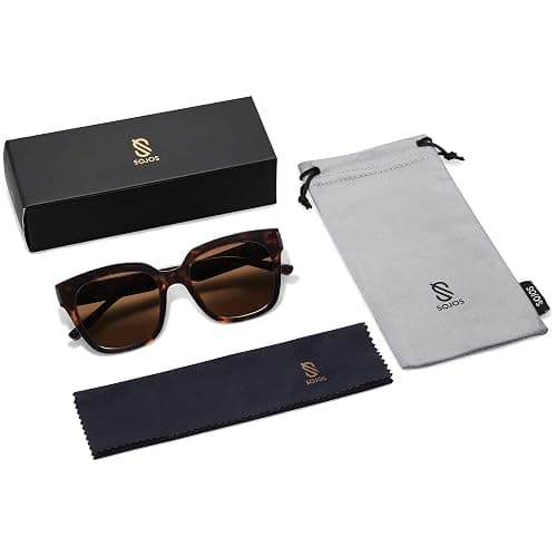 SOJOS Polarized Sunglasses for Women Men Trendy Square Large Sun Glasses SJ2149 thumbnail 7
