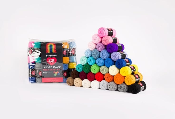 Red Heart Super Saver Mega Yarn Craft Kit for Crochet and Knitting and Amigurumi Projects, Acrylic thumbnail 4