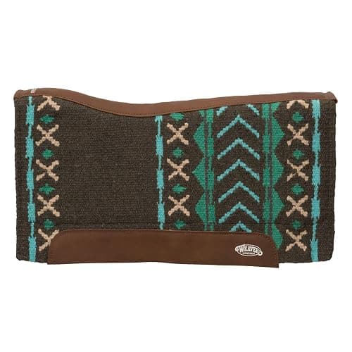 Weaver Leather Synergy Contoured Performance Saddle Pad, 33" L x 38" W - 1" Thick, Merino Wool - Image 1