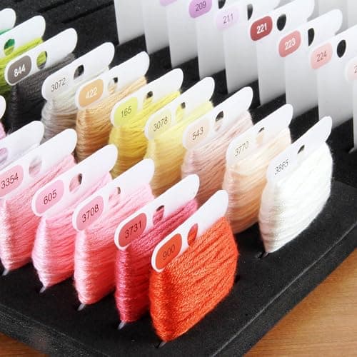 Hamtery 500pcs Floss Number Stickers, Color-Coded Labels for Mini Floss Drops and Embroidery Bobbins, 12×7mm Thread Organizer for Cross Stitch & Embroidery(Bobbins Not Included) thumbnail 6