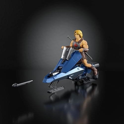 Masters of the Universe Vehicle & Figure 5.5 Inch Scale, Universe He-Man and Sky Sled Pack, 2026 Movie Accurate, Blaster & Projectiles (Amazon Exclusive) thumbnail 2