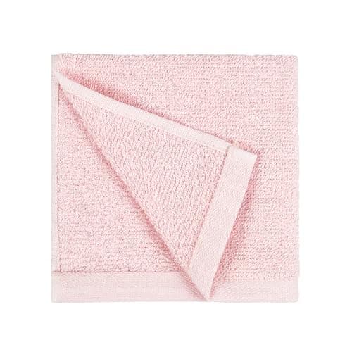 Amazon Basics Highly Absorbent, Fast Drying 100% Cotton Washcloths for Bathroom and Face, 12 x 12 inches, Petal Pink, 24-Pack thumbnail 7
