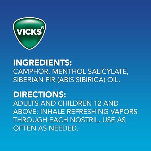 Vicks VapoInhaler, On-the-Go Portable Nasal Inhaler, Non-Medicated, With Refreshing Vicks Vapors, Menthol Scent , 2 Scented Sticks - Menthol - 2 Count (Pack of 1) thumbnail 7