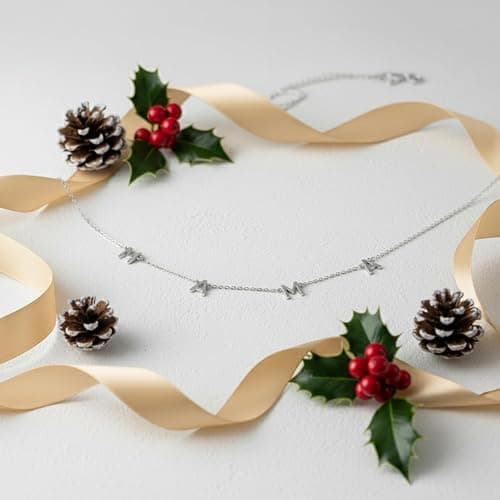 Mama Necklace Dainty Necklace | 14k Gold Dipped Necklaces For Women, Gifts for Mom | 14 Gold Necklace | Mother's Necklace, Necklaces for Mom, Designed in California thumbnail 5