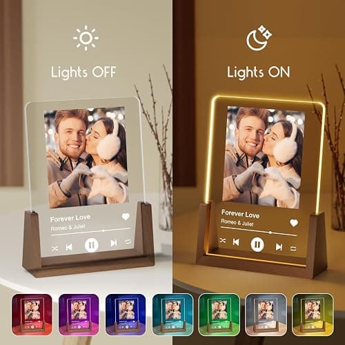 LUCKOR Spotify Decorative Plaque Personalized Gifts, Custom Gifts for Him Her, Customized Picture Frame for Boyfriend Girlfriend Couple Wife Women on Anniversary Birthday thumbnail 6