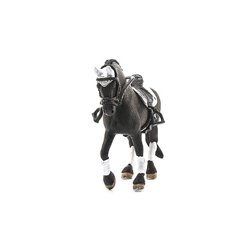 Schleich Horse Club - 4-Piece Tournament Riding Stallion Playset - Realistic Black Horse Figurine with Riding Accessories for Girls and Boys - Screen-Free, Imaginative Play for Kids 5+ | 42457 | Horse Figurine, Equestrian Toy for Girls 5+, Realistic Horse Toy, Screen-Free Imaginative Pretend Play, Party Gifts thumbnail 3