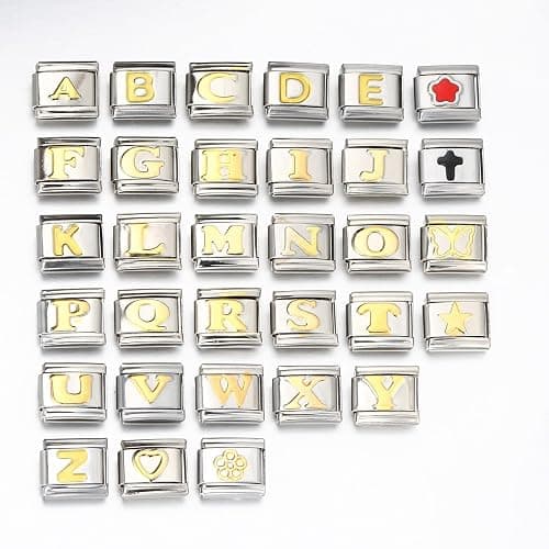 GEMOSA 9mm Italian Charm Bracelet Starter Set, Stainless Steel Classic Link Bracelet for Women Men, Adjustable 6.75-8 inch, 18+3 Links with Connector Tool – Multiple Colors thumbnail 2