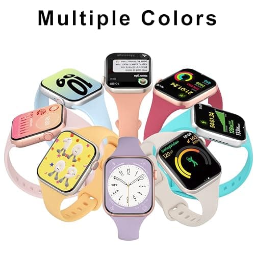 Sport Slim Silicone Bands Compatible for Apple Watch Band 38mm 42mm 40mm 44mm 41mm 45mm 46mm 49mm, Thin Narrow Replacement Strap Wristband for iWatch Series 11/10/9/8/7/SE/6/5/4/3/2/1/Ultra Women Men thumbnail 3