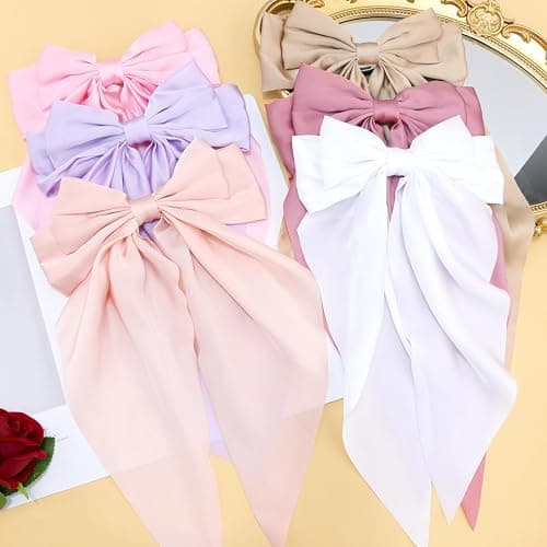 Canitor Hair Bows for Women Barrettes Clip Large Ribbon Cute Preppy Teenager Tween Teen Girl Gifts Trendy Stuff Aesthetic Coquette Fashion Hair Accessories thumbnail 7