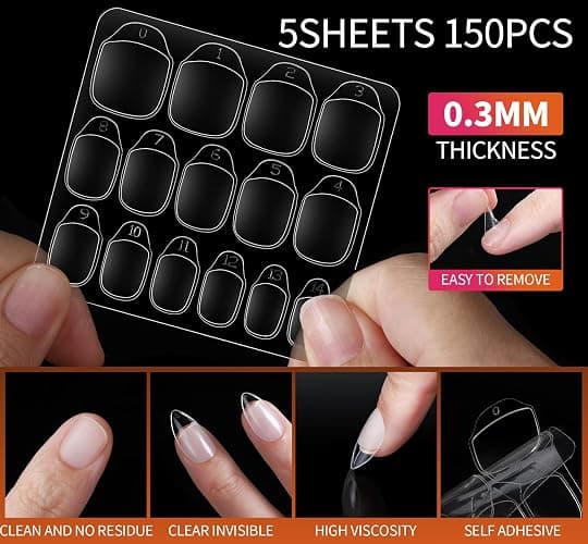 FANDAMEI Nail Art Kit, Nail Design Tools kit with Nail Brushes, Dotting tool, Mixing Palette, Nail Stand. Fake Nail Kits with Almond Gel Nail Tips, Nail Glue, Adhesive Tabs, Nail File. Manicure Set thumbnail 5