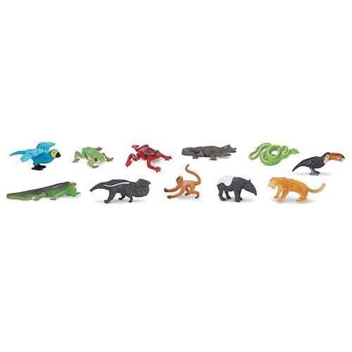Safari Ltd. Rainforest TOOB - 11 Figurines: Macaw, Frogs, Toucan, Iguana, Monkey, and More - Educational Toy Figures For Boys, Girls, and Kids Ages 3+ thumbnail 4