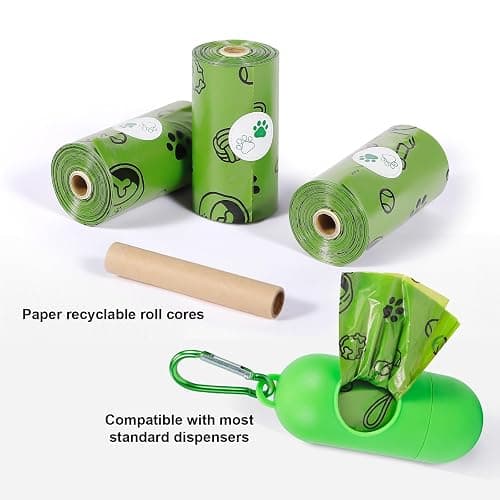 TVOOD Dog Poop Bags 420-Count: Scented Poop Bags Strong and Leak Proof Doggie Waste Bag with 2 Poo Bag Holder for Dog Walking Pick Up Poo (Green) thumbnail 5