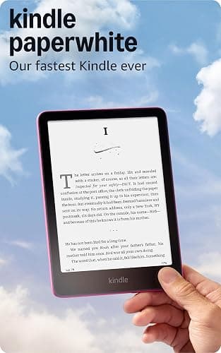 Amazon Kindle Paperwhite 16GB (newest model) – Our fastest Kindle ever, with new 7" glare-free display and weeks of battery life – Raspberry thumbnail 7