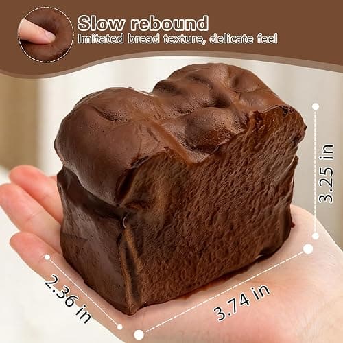 Bread Squeeze Squishy Toy，Slow Rising Squishy， Dumpling Stress Balls，PU Materia Fidget Toy for Office or Party Favor thumbnail 2