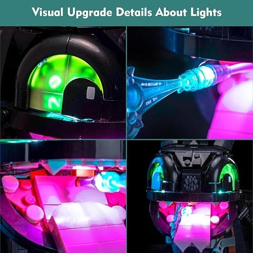 LocoLee Touch Version LED Light Kit Compatible with Lego 10375 How to Train Your Dragon: Toothless (NO Model, Only Light kit), Light Compatible with Lego 10375 -NO LEGO's with Light Kit thumbnail 5