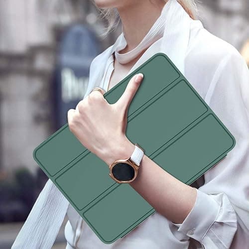 ZryXal iPad Air 11 Inch Case M3 (2025) / M2 (2024), iPad Air 5th (2022) / 4th Generation (2020) 10.9 Inch - Smart Cover with Pencil Holder and Soft TPU Back, Auto Wake/Sleep (New Midnight Green) thumbnail 6