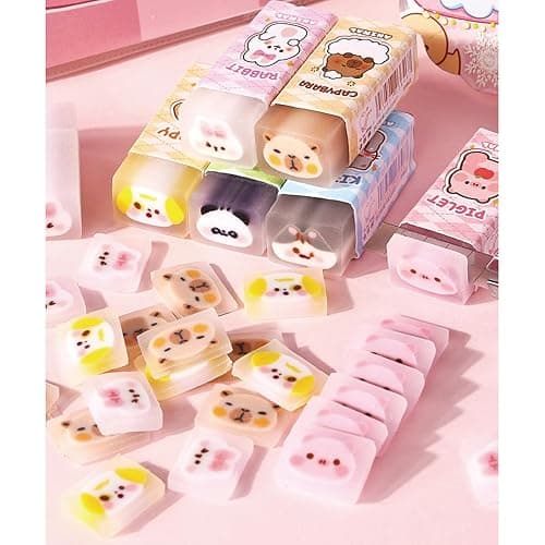 30 Pcs Cute Erasers Cartoon Animal Eraser Kawaii 3D Erasers Pencil Eraser for Students Girls Boys Women School Office Supplies Small Eraser Gift Pack (Animal) thumbnail 5
