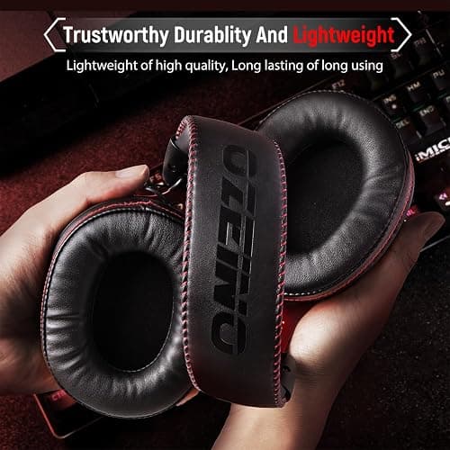 Ozeino Wireless Gaming Headset for Ps5 Ps4 PC Laptop Switch -2.4GHz Wireless Headphones with Detachable Noise Canceling Microphone 40H Playtime, Black thumbnail 7