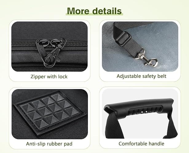 Pecute Pet Carrier Backpack, Large Cat Carrier Backpack, Expandable Cat Backpack with Breathable Mesh for Medium Large Cats, and Small Dogs, Dog Backpack Carrier for Travel Hiking Black thumbnail 7
