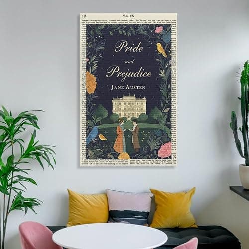 Jane Austen -Pride And Prejudice Literature Vintage Book Poster Canvas Wall Art, High-Definition Printing, Modern Aesthetics, Home, Office, Living Room, Bedroom, Room Aesthetic Decoration08x12inch(20x30cm) thumbnail 6